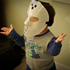 Adam in a Jason Mask